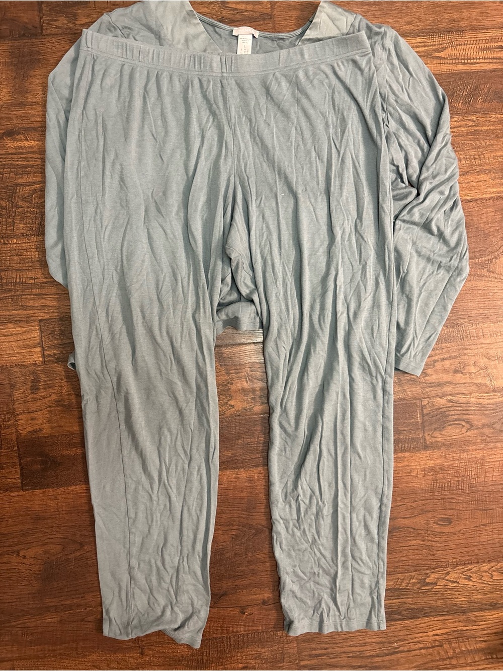 HANRO of Switzerland long-sleeve V-neck lounge or sleep pajamas set Large - Picture 3 of 4